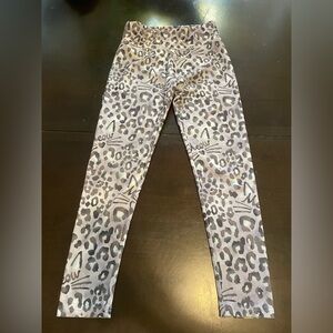 Justice Gray Leopard Cat Print Leggings
